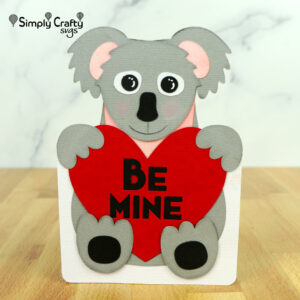 Koala Valentines Day Card SVG