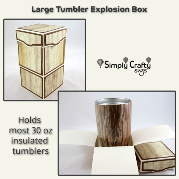 Large Tumbler Explosion Box SVG