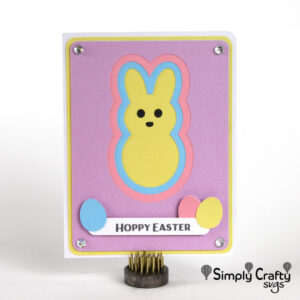 Layered Bunny Card SVG