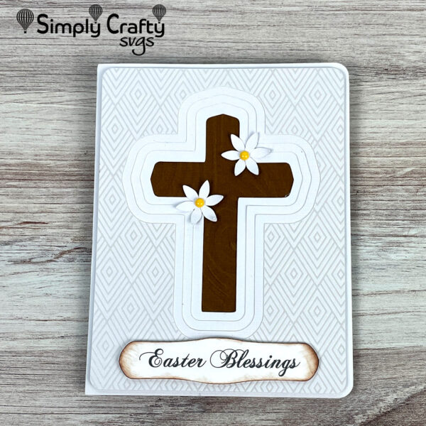 Layered Cross Card SVG