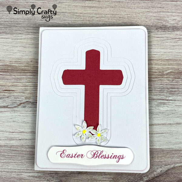 Layered Cross Card SVG