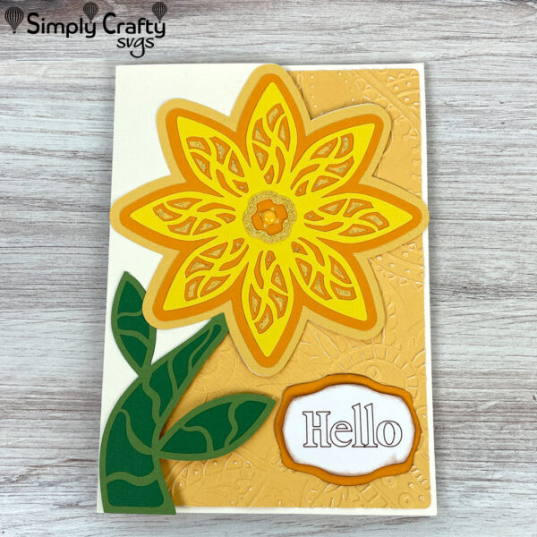 Layered Flower Card SVG