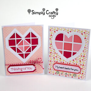 Layered Heart Card Set SVG