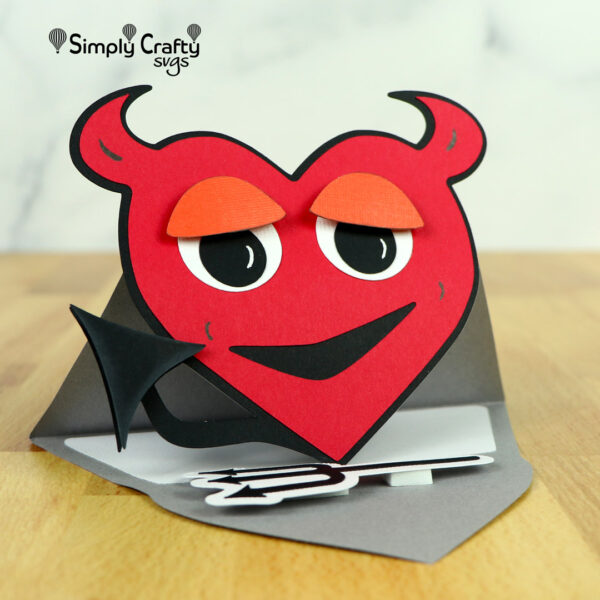 Lil Devil Easel Card SVG