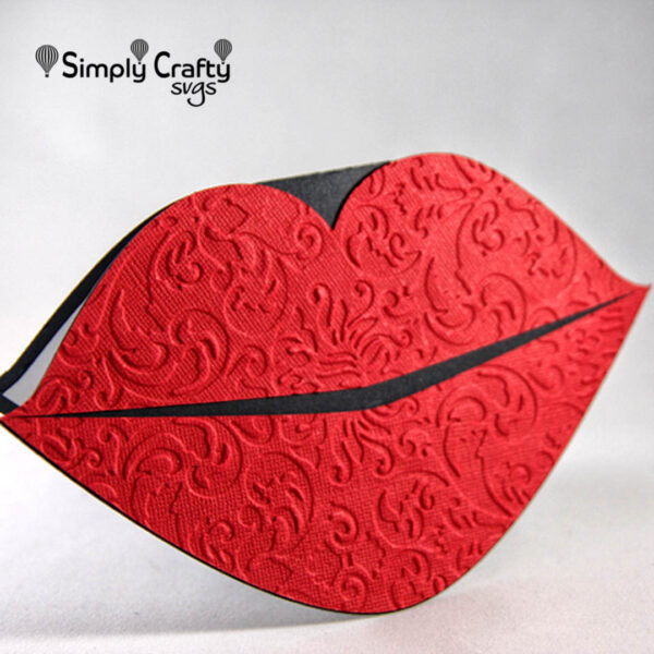 Lips Pop Up Card SVG