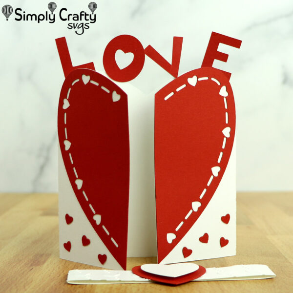 Heart Love Gatefold Card SVG