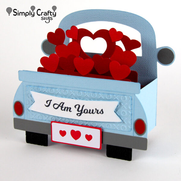 Love Truck Box Card SVG