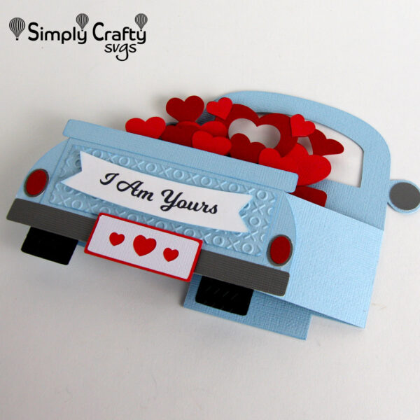 Love Truck Box Card SVG