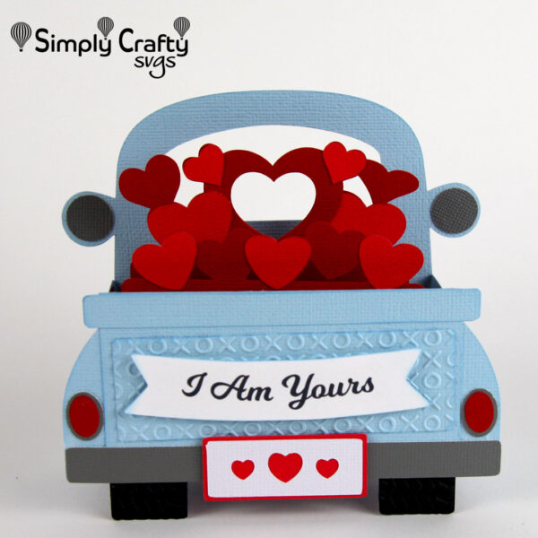 Love Truck Box Card SVG