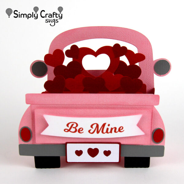 Love Truck Box Card SVG