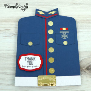 Military Blues Uniform Card SVG