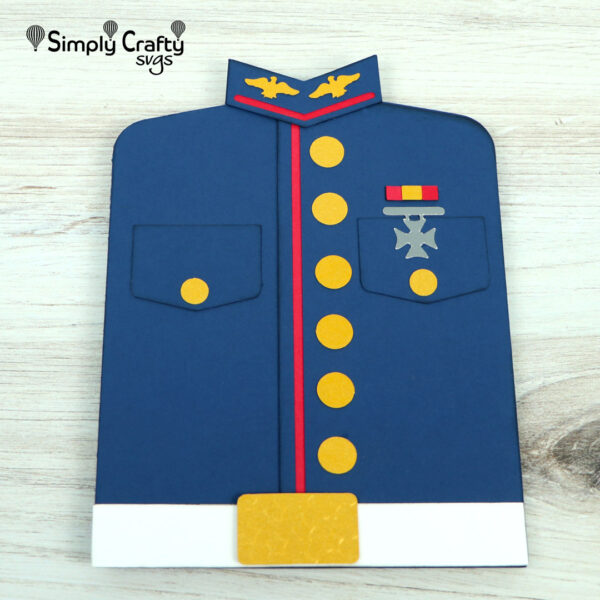 Military Blues Uniform Card SVG