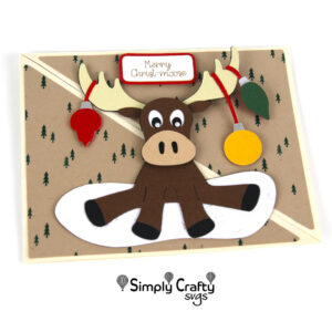 Moose with Ornaments Card SVG