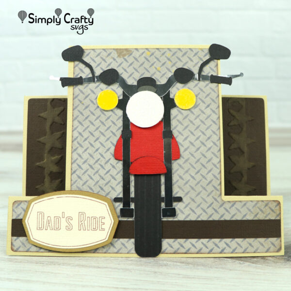 Motorcycle Step Card SVG