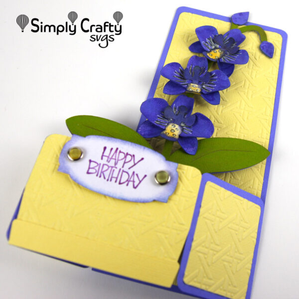 Orchid Box Card SVG