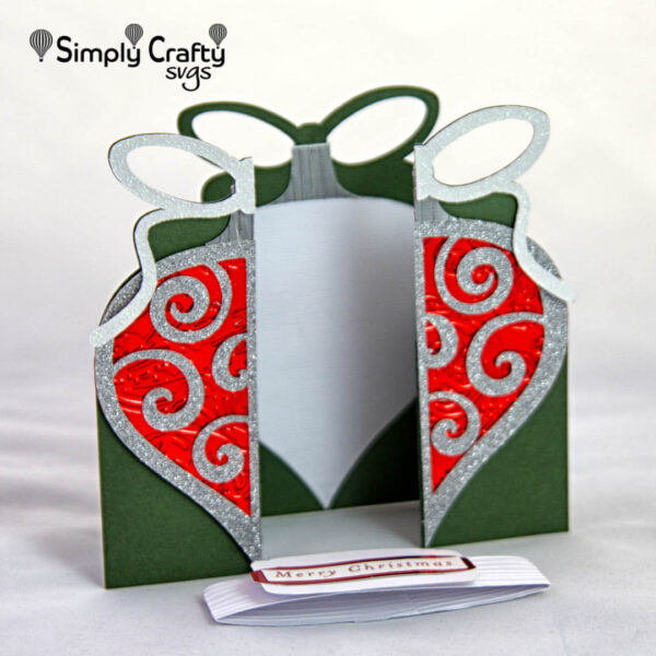 Ornament Double Fold Card SVG