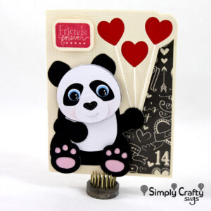 Panda with Hearts Card SVG