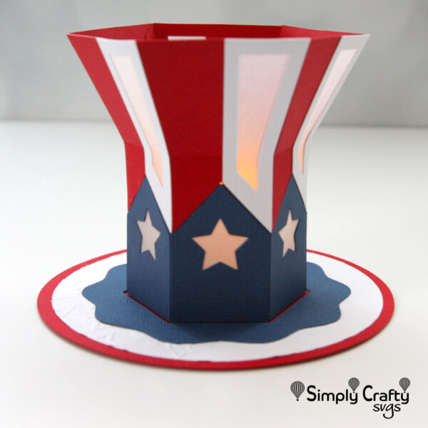 Patriotic Hat Tealight Holder SVG