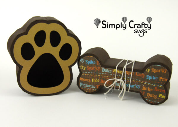 Paw Box and Bone Box SVG