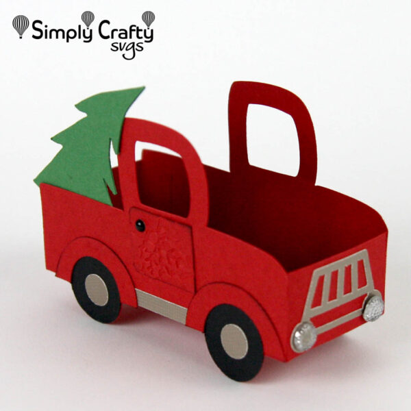 Red Truck Treat Box SVG