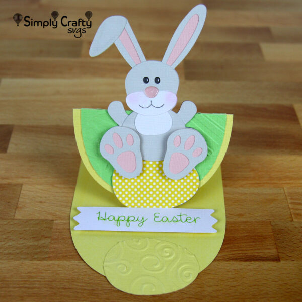 Relaxing Rabbit Easel Card SVG