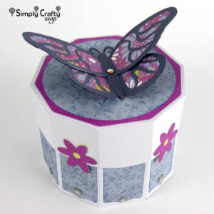 Resting Butterfly Gift Box SVG