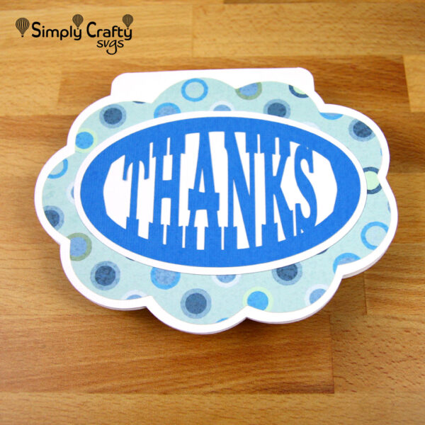 Scallop Thanks Card SVG