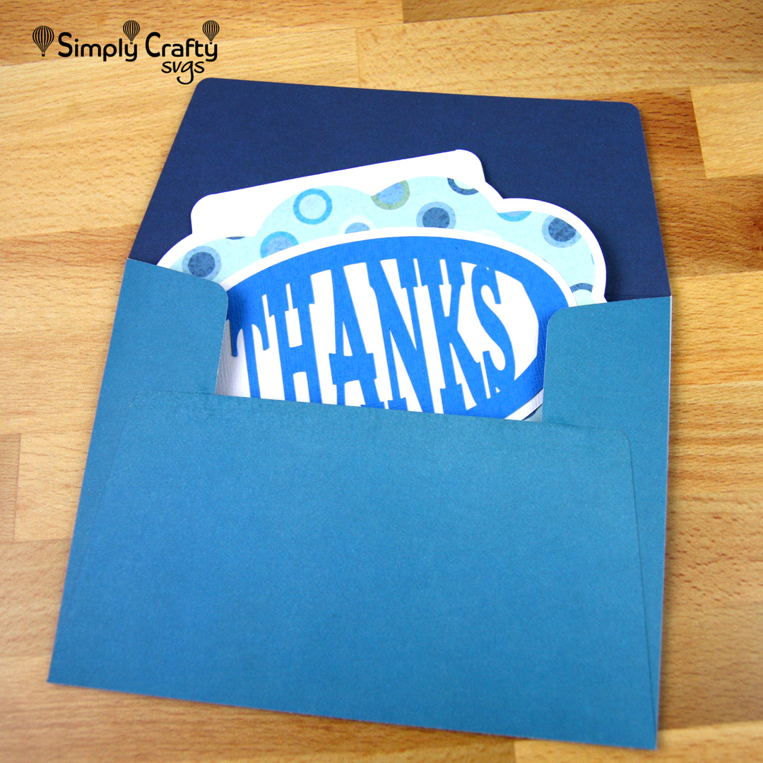 Scallop Thanks Card SVG