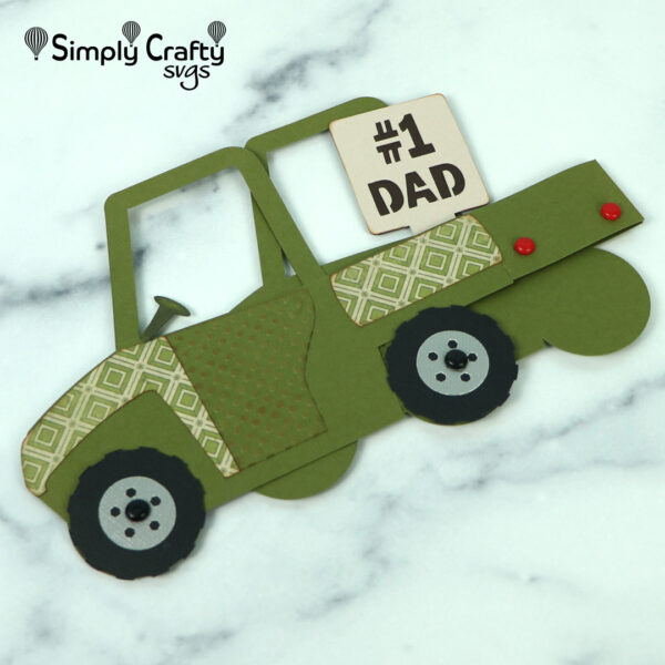 Dad Side by Side Box Card SVG