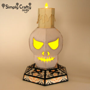 3D Skull Head Candle Holder SVG