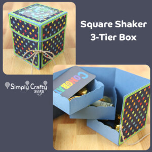 Square Shaker 3 Tier Box SVG