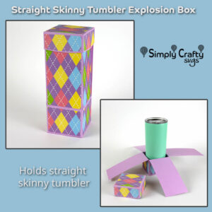 Straight Skinny Tumbler Explosion Box SVG