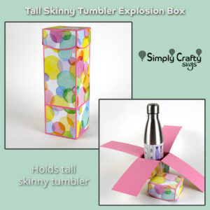 Tall Skinny Tumbler Explosion Box SVG