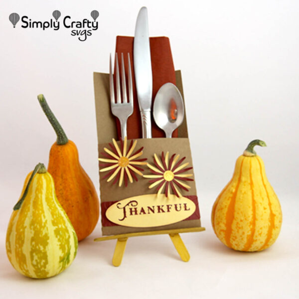 Thanksgiving Silverware Holder SVG