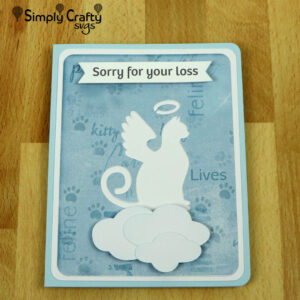 Cat Angel Sympathy Card SVG