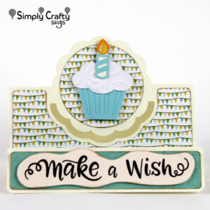 Cupcake Center Panel Card SVG