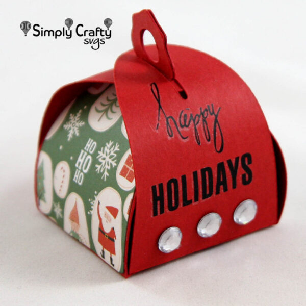 Christmas Curved Treat Box SVG