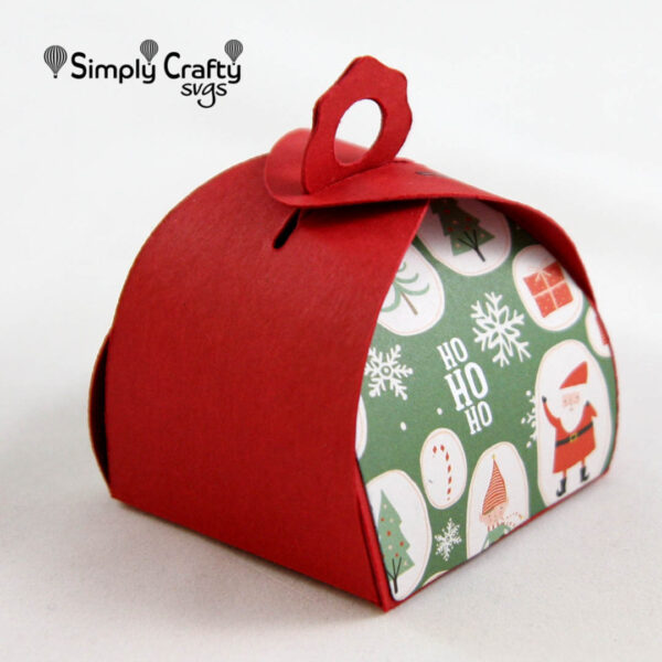 Christmas Curved Treat Box SVG