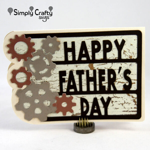 Gears Fathers Day Card SVG