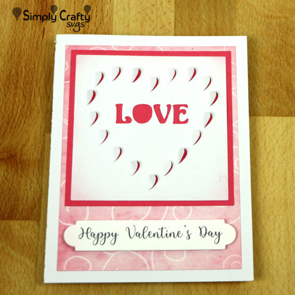 Free Heart Cutout Love Card SVG