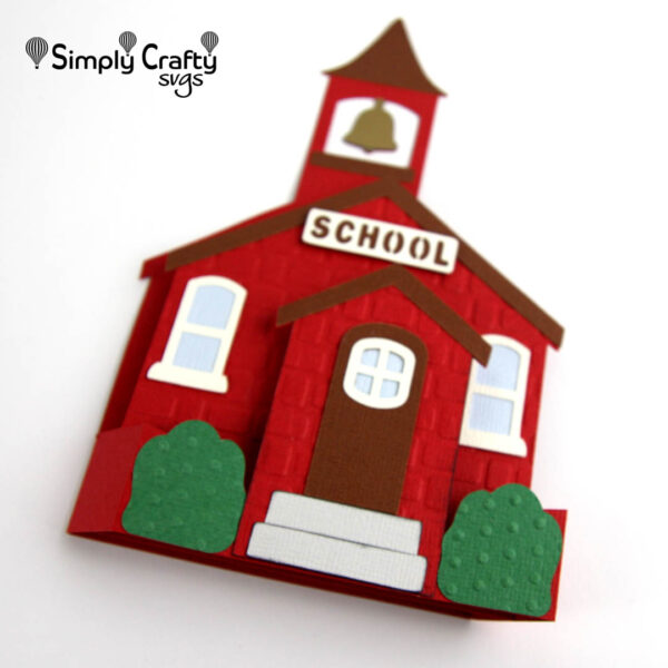 Schoolhouse Box Card SVG