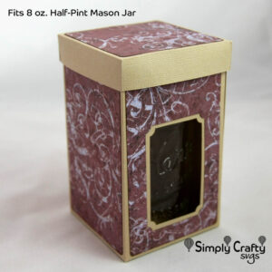 Half-Pint Mason Jar Box SVG