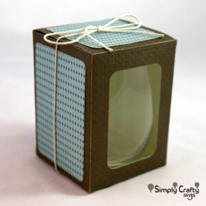 Medium Stemless Wine Glass Box SVG