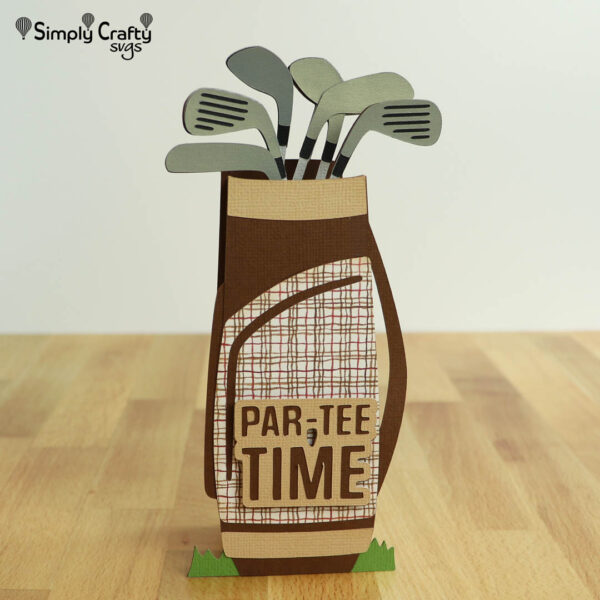 Golf Bag Box Card SVG
