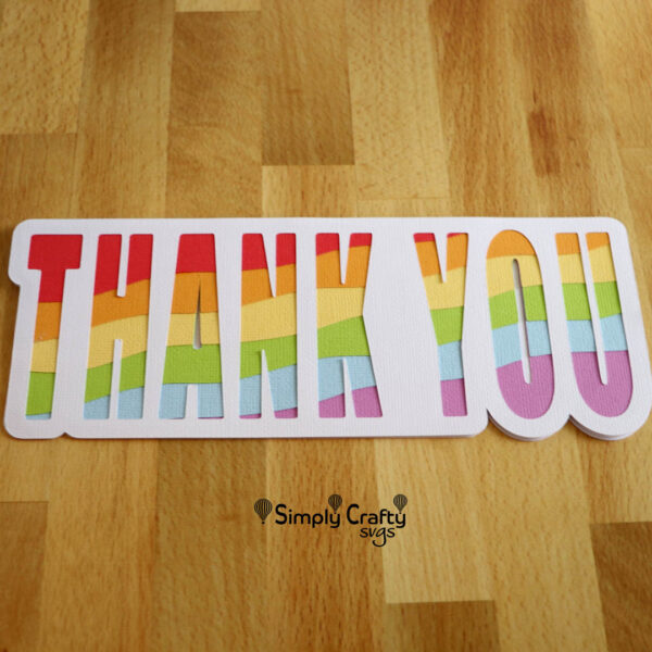 Thank You Slimline Card SVG