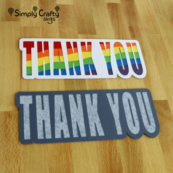 Thank You Slimline Card SVG