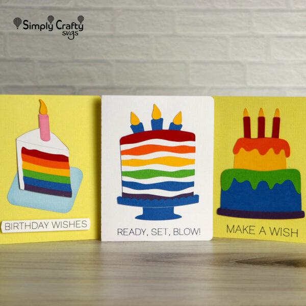Birthday Cakes Cards SVG