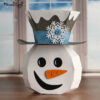 3D Cheerful Snowman SVG