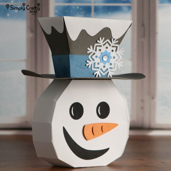 3D Cheerful Snowman SVG