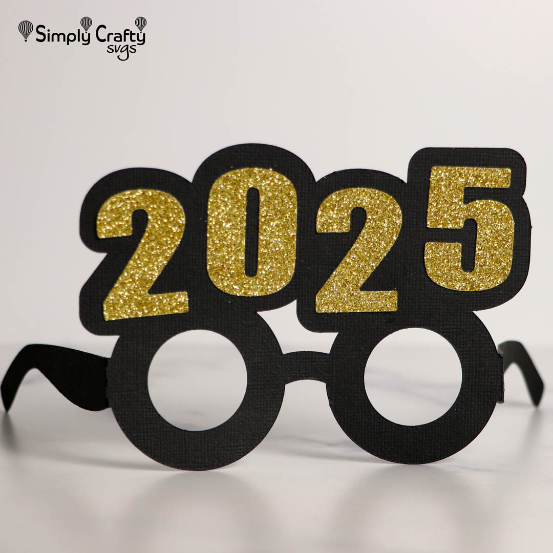 2025 New Years Glasses SVG File Simply Crafty SVGs